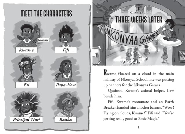Kwame's Magic Quest #4: Curse of the Akoma Stone interior spread 2
